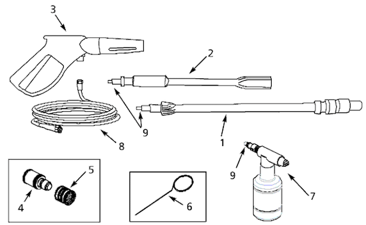 Page B Diagram and Parts List for PW132000AV  Campbell Hausfeld Pressure Washer